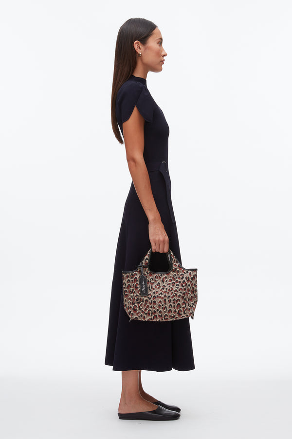 Phillip Lim Leopard Embroidered Mini Market Tote LEOPARD