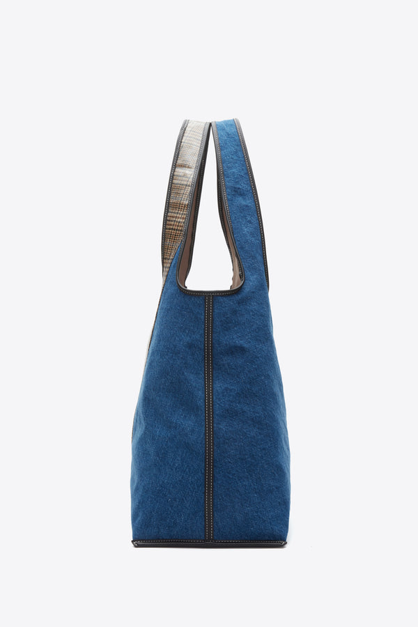 Phillip Lim Patchwork Denim Market Tote INDIGO MULTI