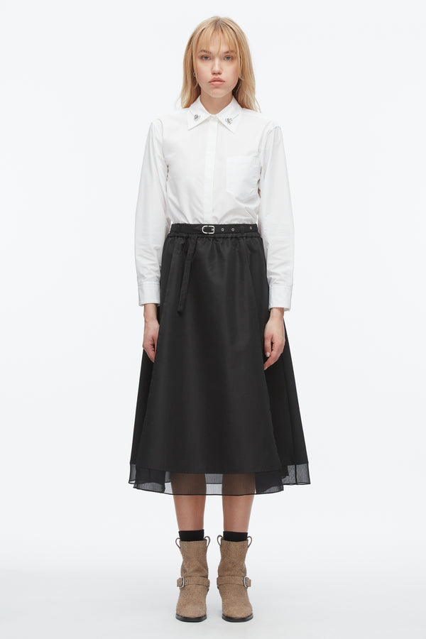 Phillip Lim Belted Midi Skirt BLACK