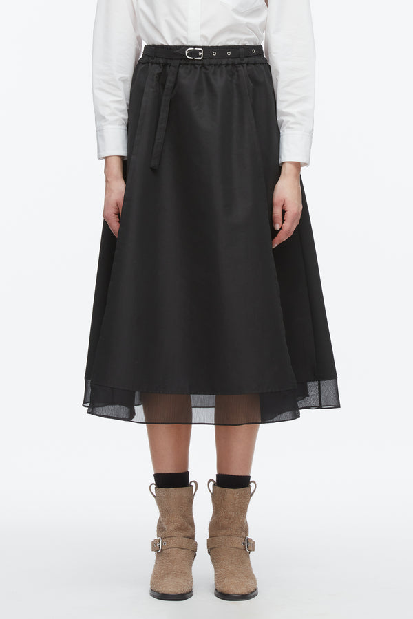 Phillip Lim Belted Midi Skirt BLACK