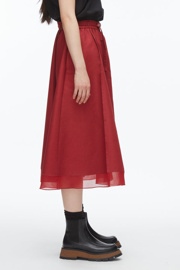 Phillip Lim Belted Midi Skirt CRIMSON