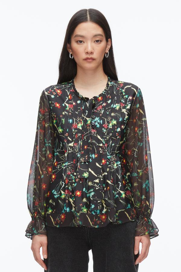 Phillip Lim Bliss Floral Blouse BLACK MULTI