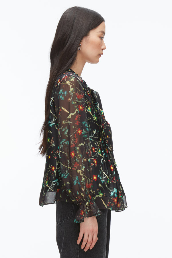 Phillip Lim Bliss Floral Blouse BLACK MULTI