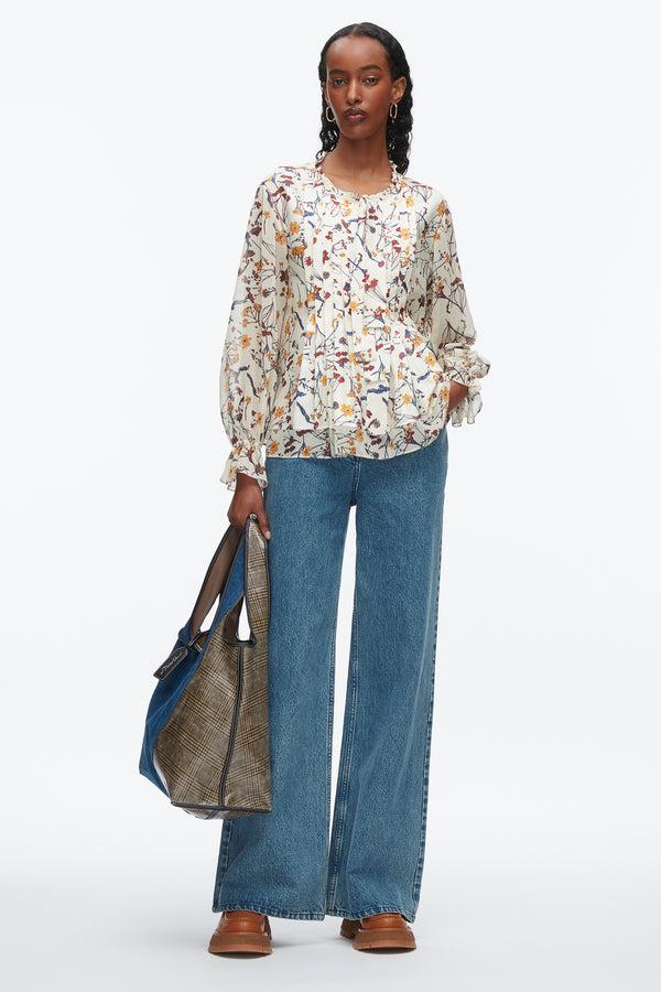 phillip lim Bliss Floral Blouse PARCHMENT MULTI