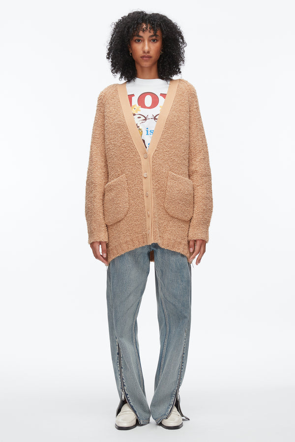 Phillip Lim Boucle Cardigan Coat FAWN