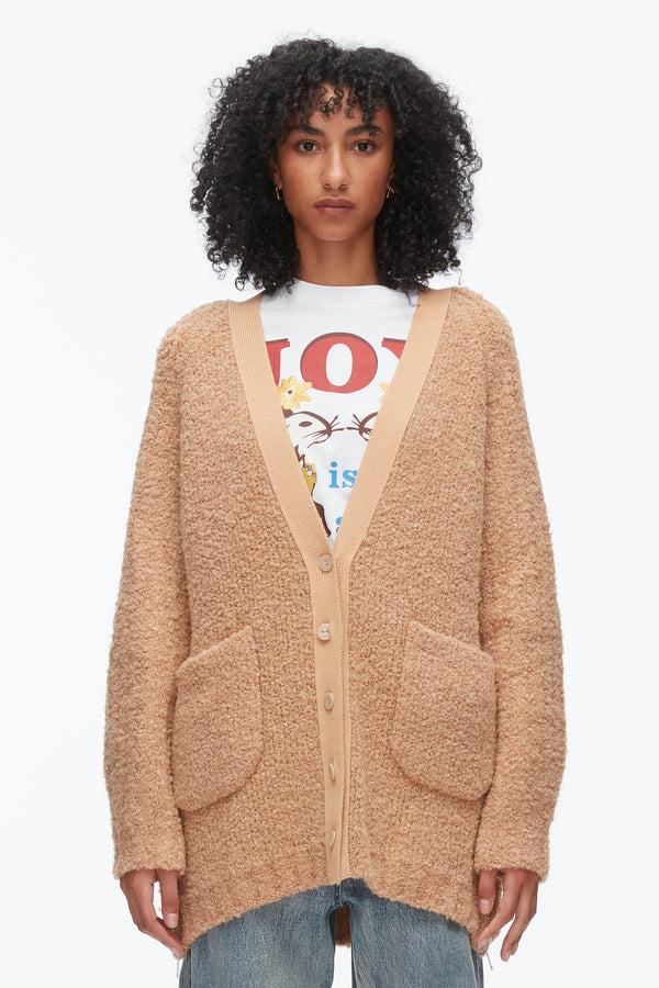 Phillip Lim Boucle Cardigan Coat FAWN