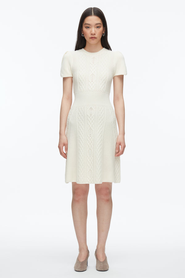 Phillip Lim Cable Mix Tulip Dress IVORY