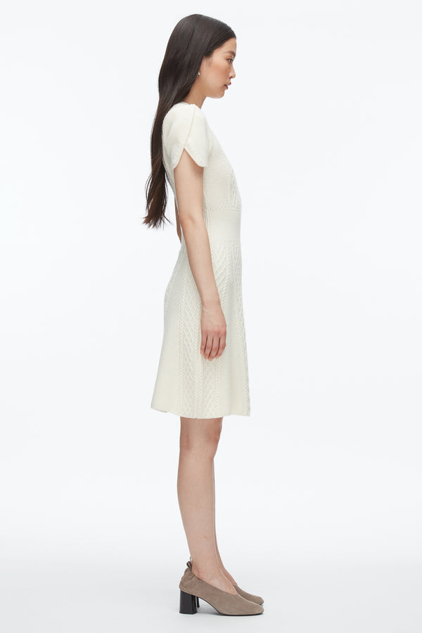 Phillip Lim Cable Mix Tulip Dress IVORY