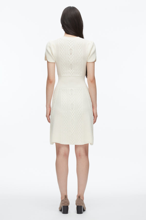 Phillip Lim Cable Mix Tulip Dress IVORY