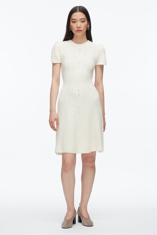 phillip lim Cable Mix Tulip Dress IVORY