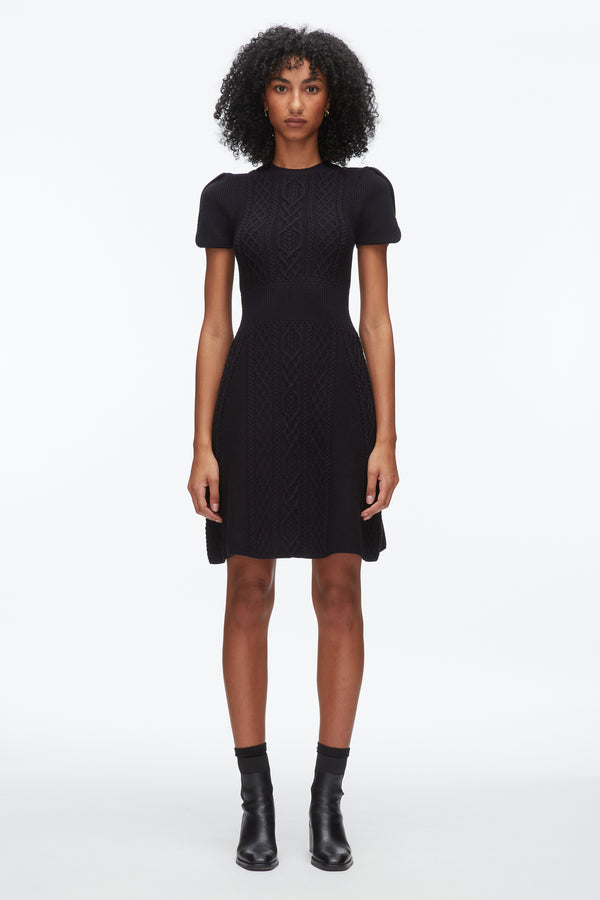 Phillip Lim Cable Mix Tulip Dress MIDNIGHT