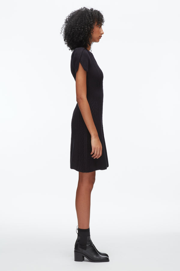 Phillip Lim Cable Mix Tulip Dress MIDNIGHT