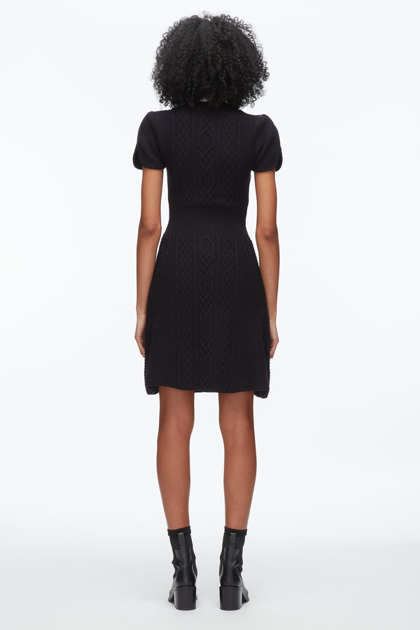 Phillip Lim Cable Mix Tulip Dress MIDNIGHT