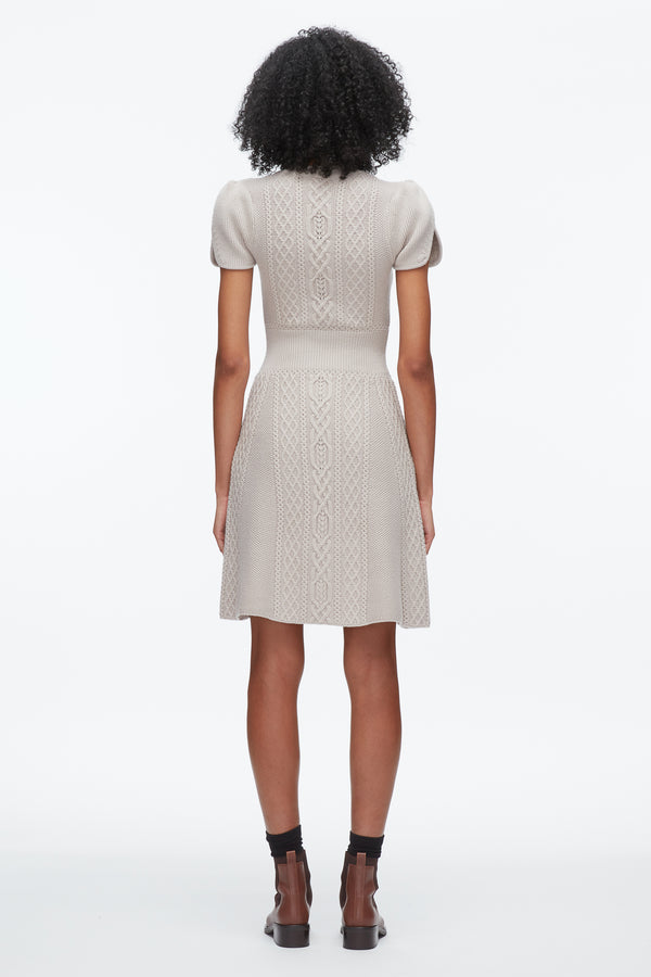 Phillip Lim Cable Mix Tulip Dress OYSTER