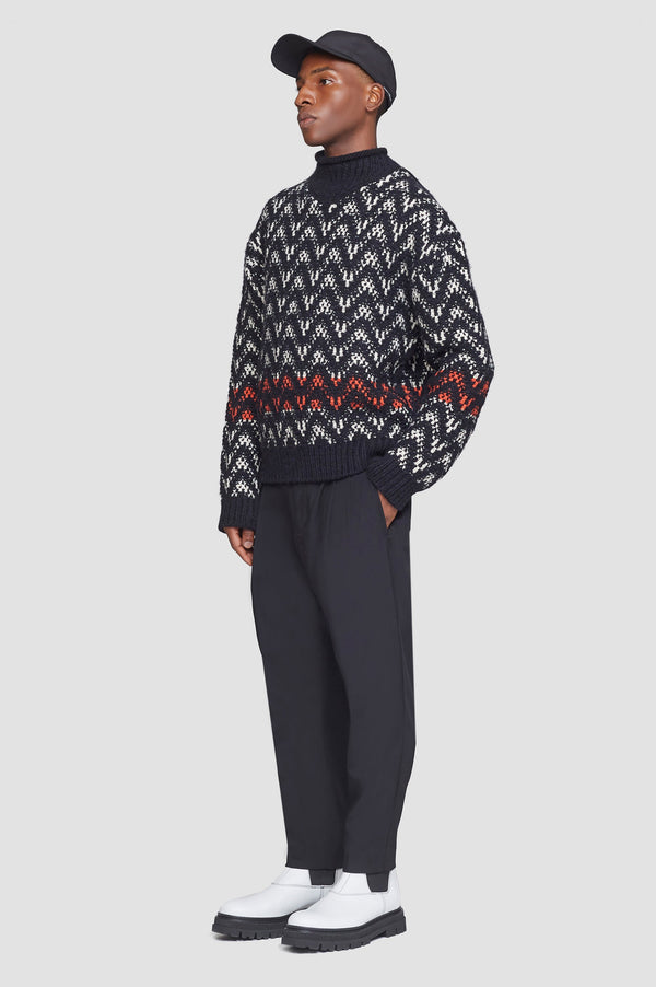 Phillip Lim Chevron Jacquard Pullover CREAM MULTI