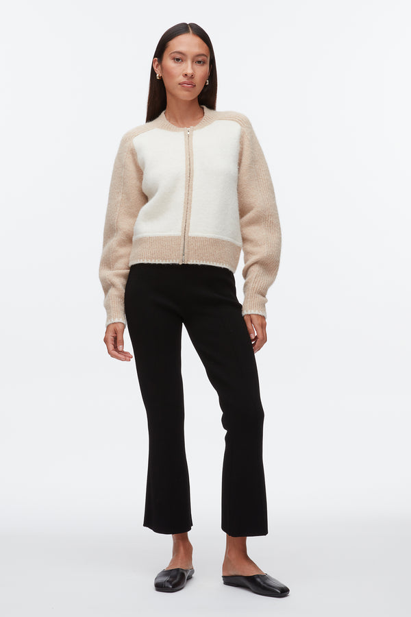phillip lim Colorblock Zip Cardigan IVORY-BEIGE