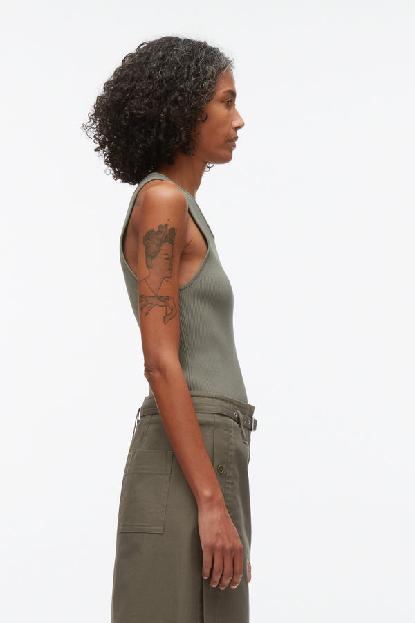 Phillip Lim Compact Rib Layering Tank SAGE