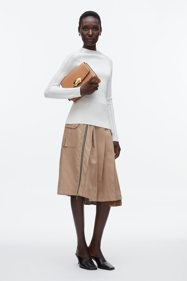 phillip lim Compact Rib Mockneck Top IVORY