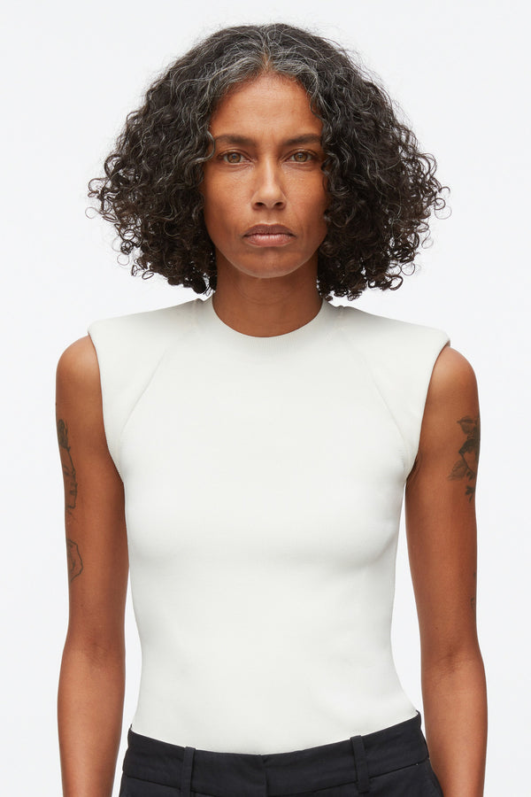 Phillip Lim Compact Rib Sleeveless Top IVORY