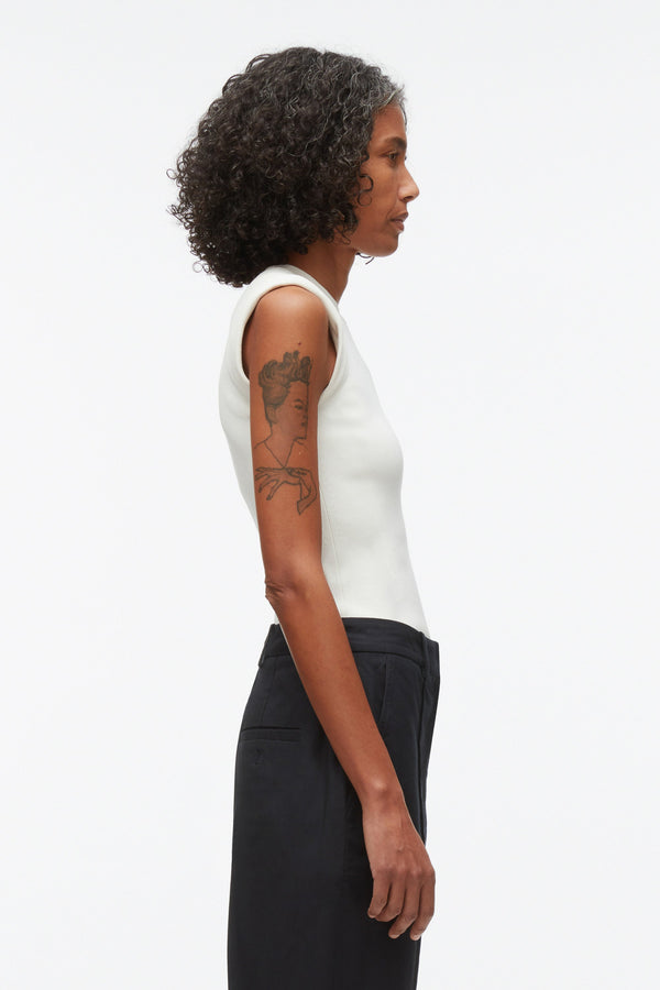 Phillip Lim Compact Rib Sleeveless Top IVORY