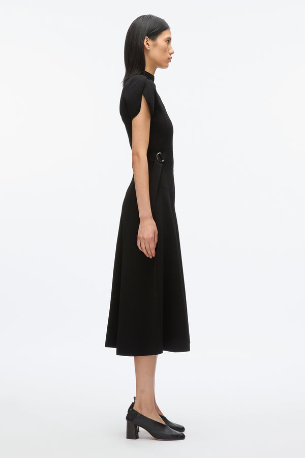 Phillip Lim Compact Rib Tulip Dress BLACK