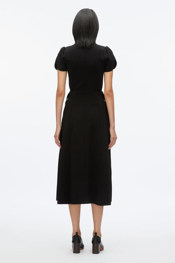 Phillip Lim Compact Rib Tulip Dress BLACK