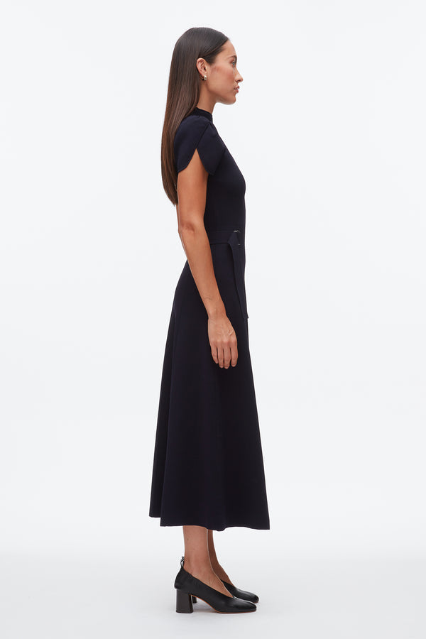 Phillip Lim Compact Rib Tulip Dress MIDNIGHT