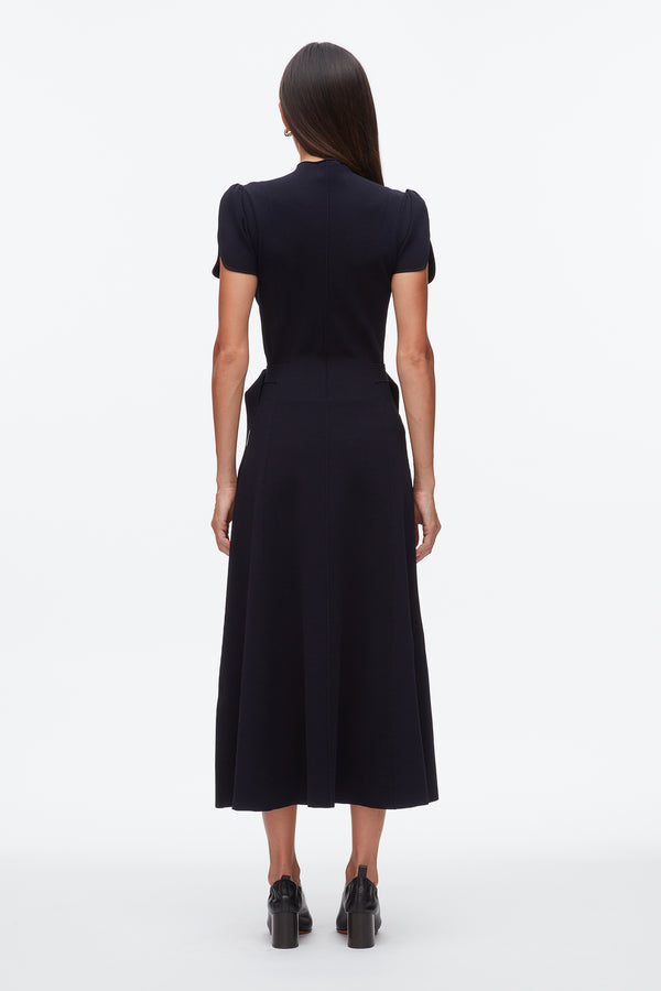 Phillip Lim Compact Rib Tulip Dress MIDNIGHT