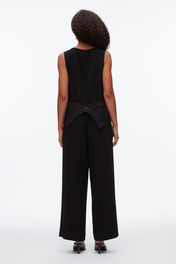 Phillip Lim Crepe Column Jumpsuit BLACK