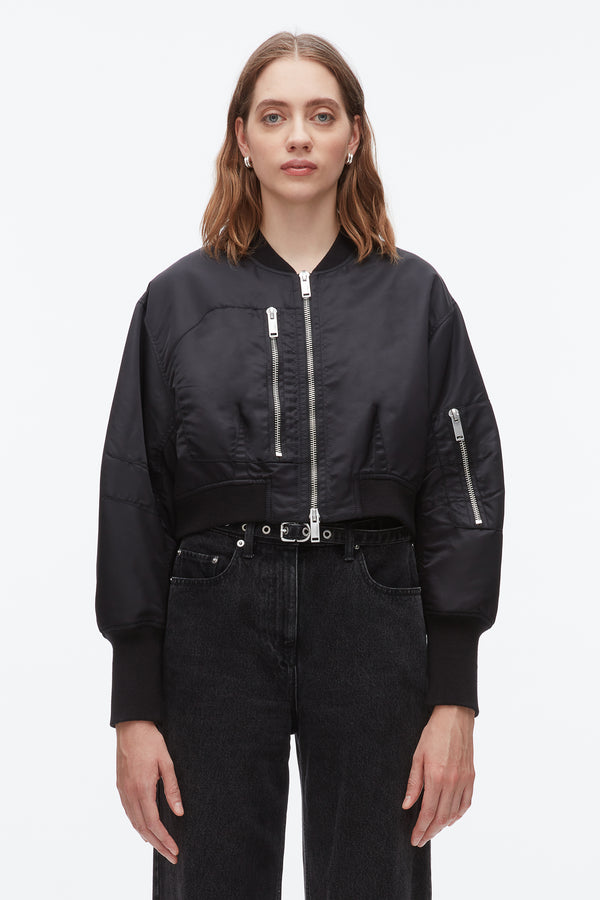 Phillip Lim Cropped Flight Bomber BLACK