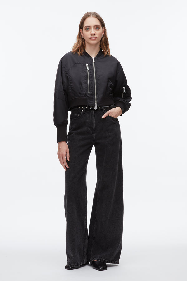phillip lim Cropped Flight Bomber BLACK