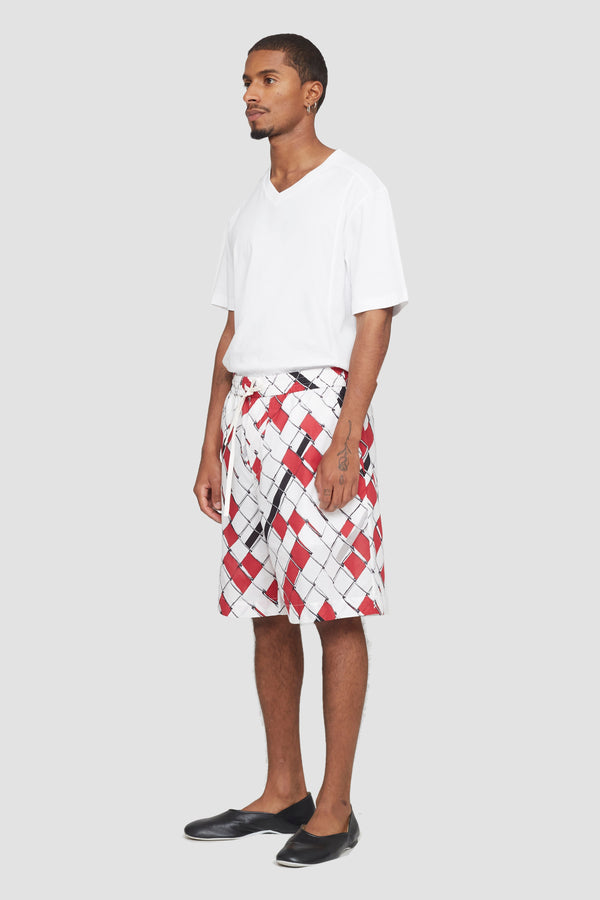 Phillip Lim Cruiser Short RED-WHT MULTI
