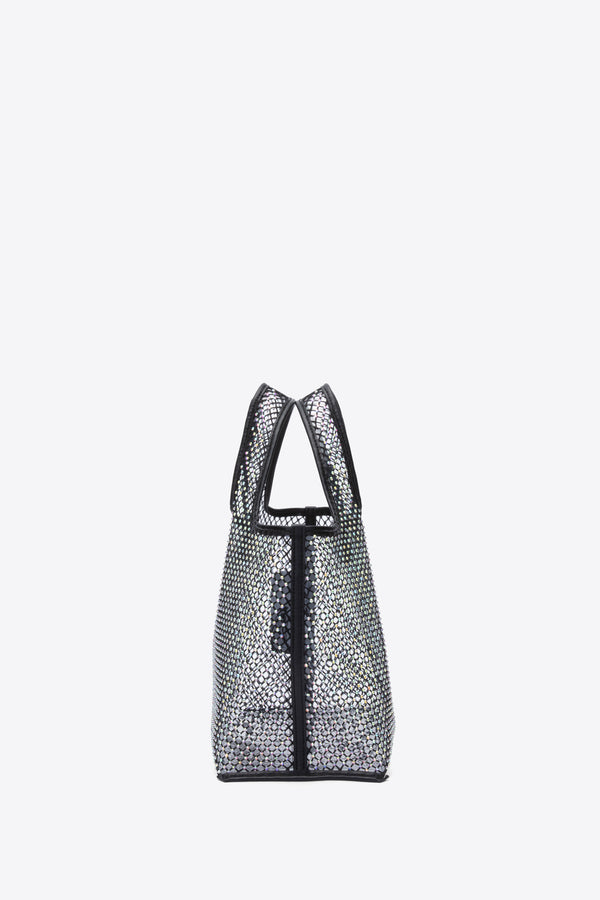 Phillip Lim Crystal Mesh Mini Market Tote BLACK