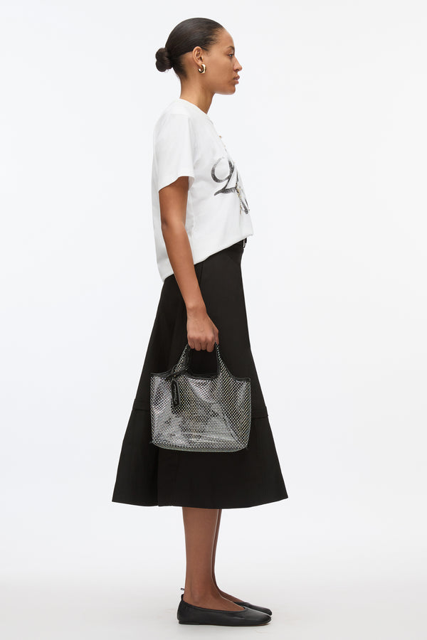 Phillip Lim Crystal Mesh Mini Market Tote BLACK