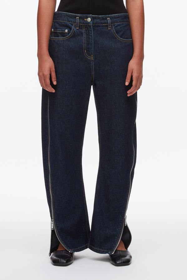 Phillip Lim Curve Denim Pant With Zip DARK INDIGO