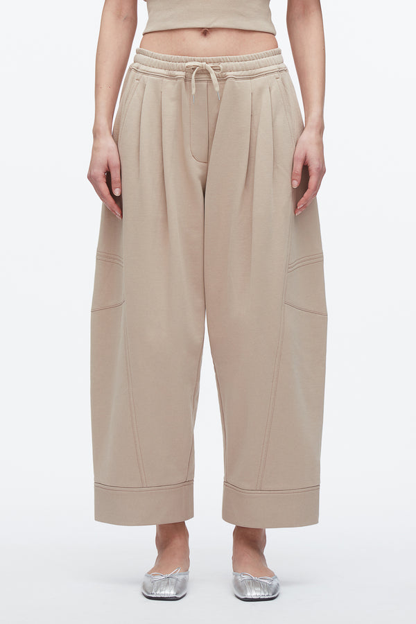 Phillip Lim Curved Leg Cropped Sweatpant CONCRETE