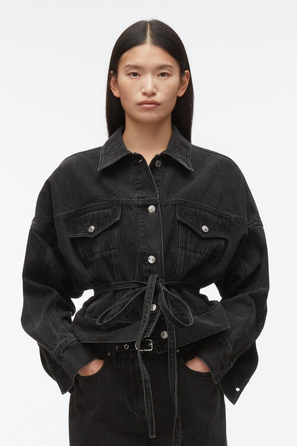 Phillip Lim Denim Boxy Jacket WASHED BLK