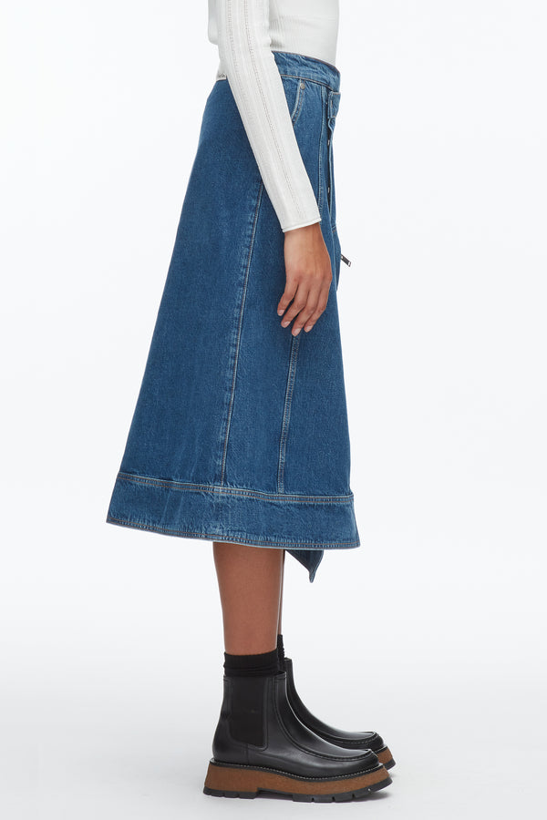 Phillip Lim Denim Wrap Skirt INDIGO