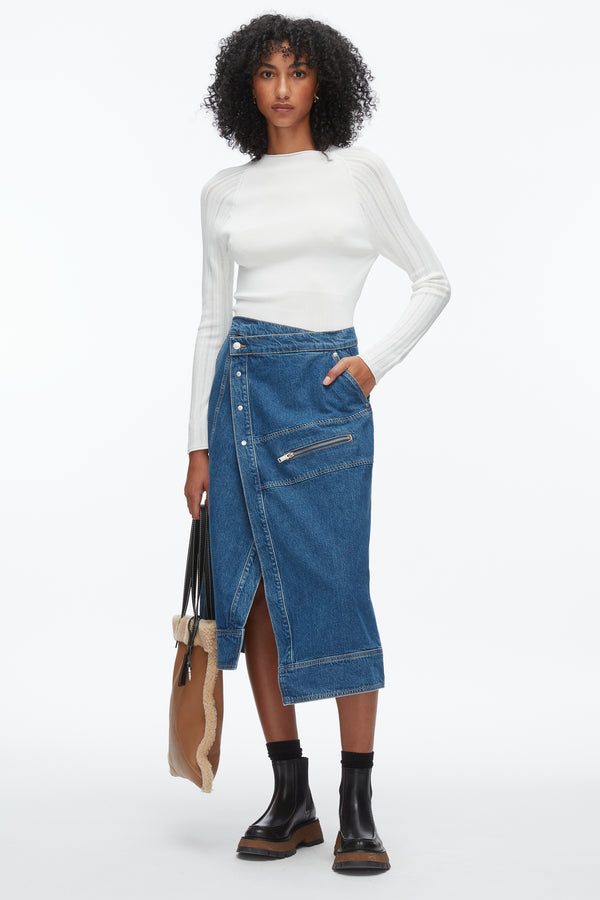 phillip lim Denim Wrap Skirt INDIGO