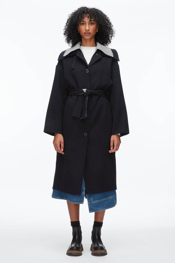 Phillip Lim Double Face Wool Belted Coat ECLIPSE