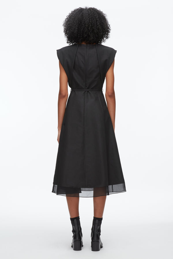 Phillip Lim Draped Bow Dress With Belt BLACK