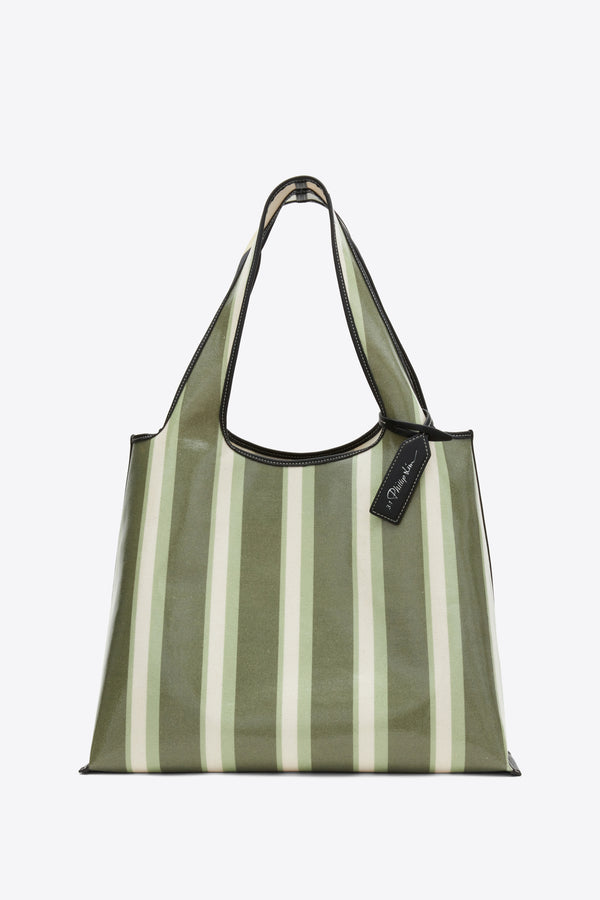 Phillip Lim Dual Stripe Market Tote THYME MULTI