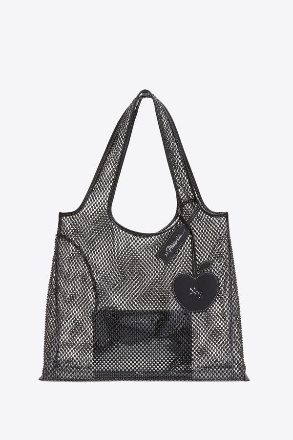Phillip Lim Embellished Mesh Market Tote BLACK