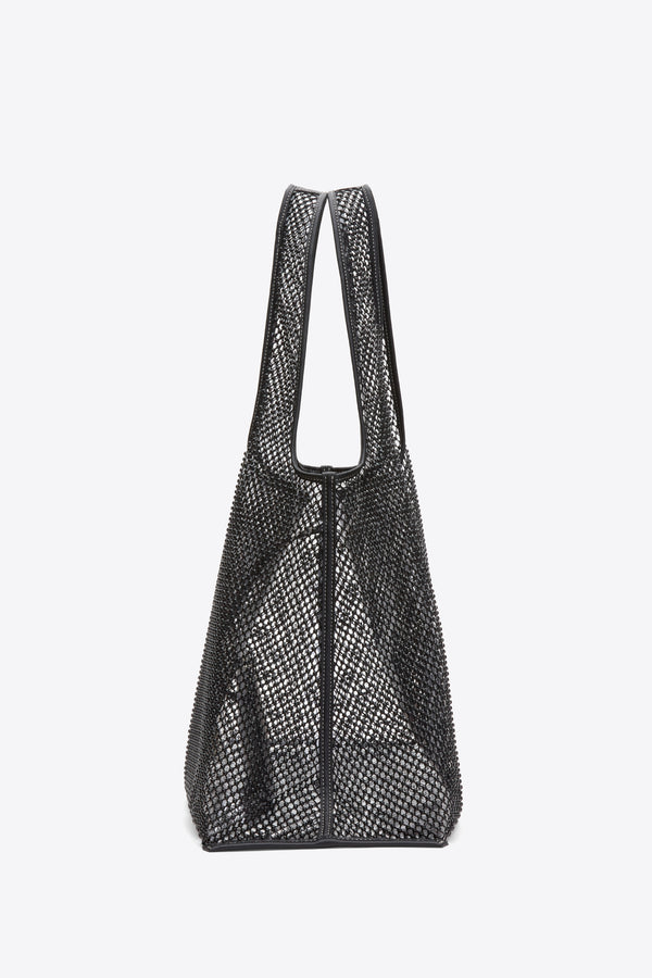 Phillip Lim Embellished Mesh Market Tote BLACK