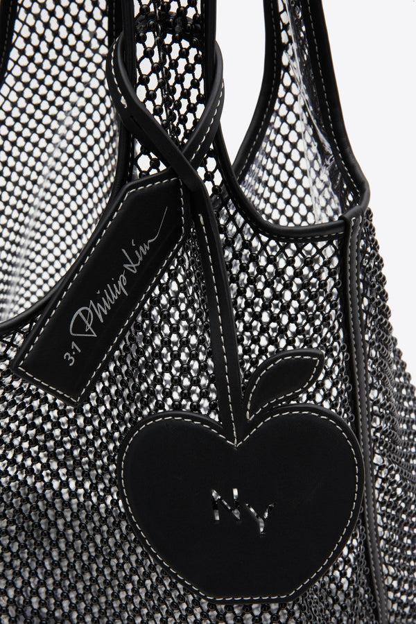 Phillip Lim Embellished Mesh Market Tote BLACK