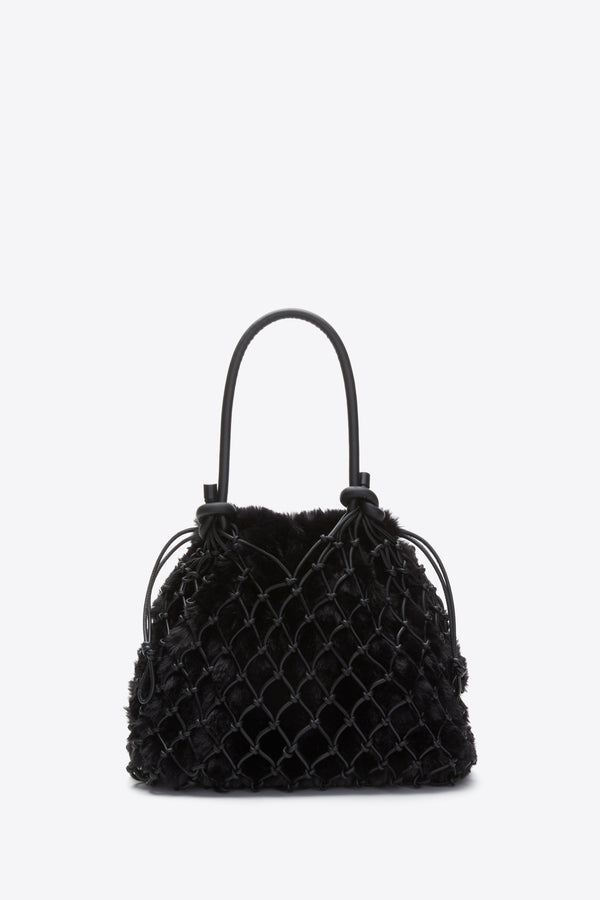 Phillip Lim Faux Fur Macrame Mini Sac BLACK