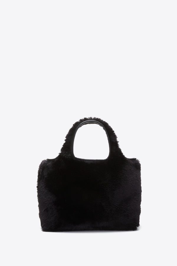 Phillip Lim Faux Fur Mini Market Tote BLACK