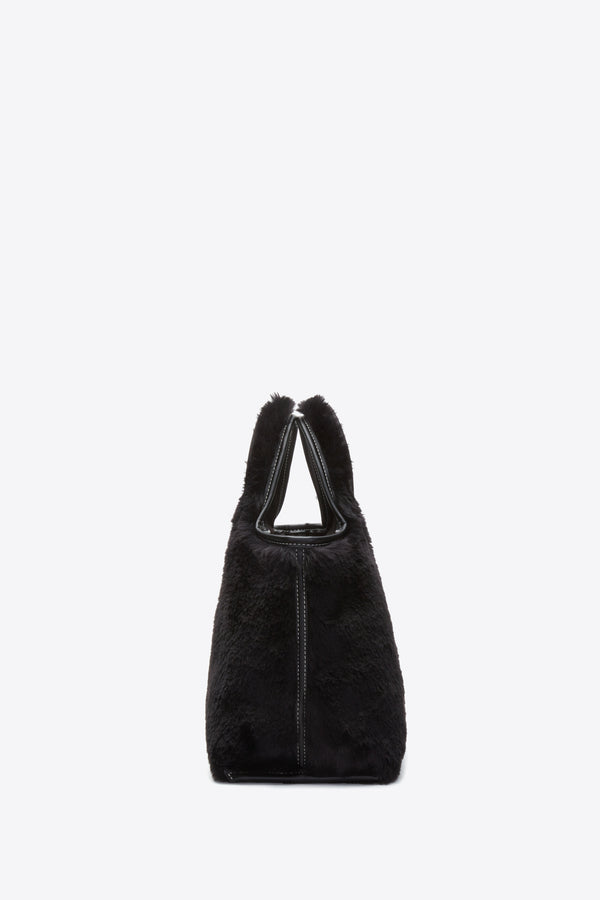Phillip Lim Faux Fur Mini Market Tote BLACK