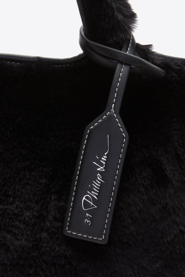 Phillip Lim Faux Fur Mini Market Tote BLACK