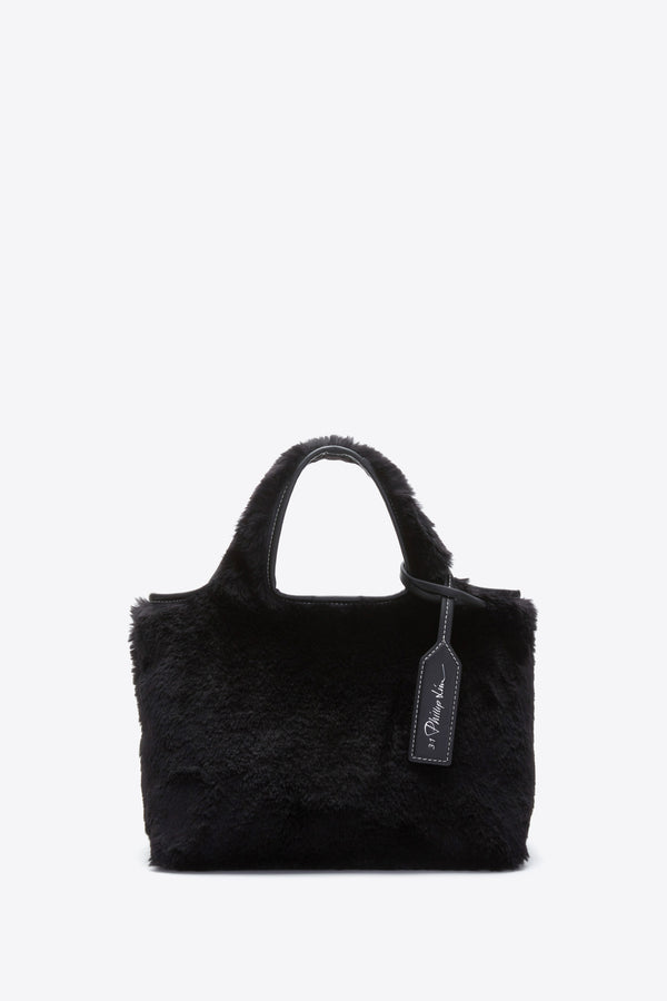 phillip lim Faux Fur Mini Market Tote BLACK